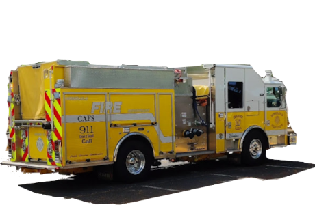 yellow firetruck side view