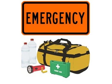 Emergency Supply Kit with Water and First Aid Kit