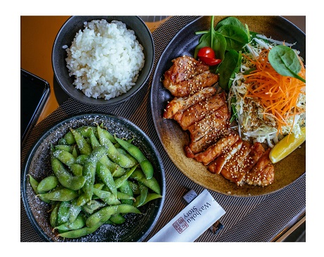 Food Plates. Main Dish, Side Dish, Rice