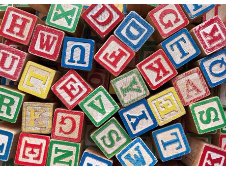 wooden alphabet blocks
