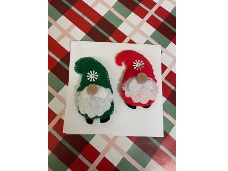 green and red felt gnomes