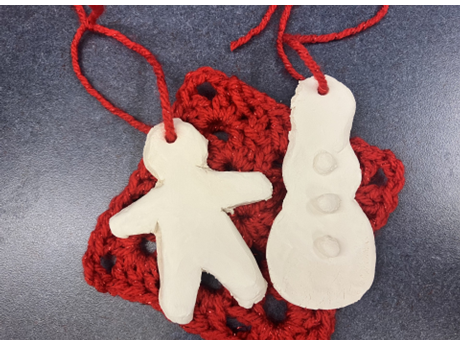 holiday ornaments made out of clay
