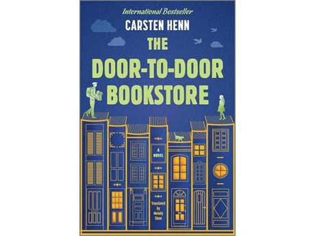book cover with blue buildings
