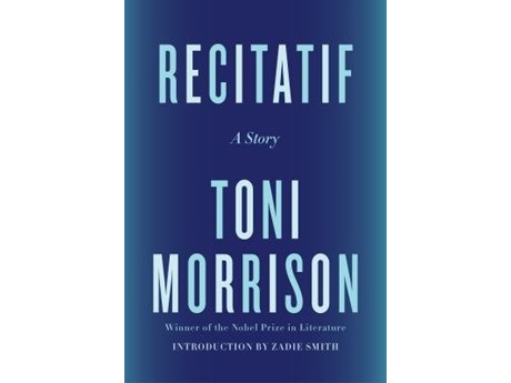 Recitatif by Toni Morrison - White lettering on a blue background