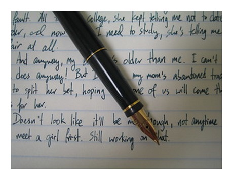 notebook and fountain pen