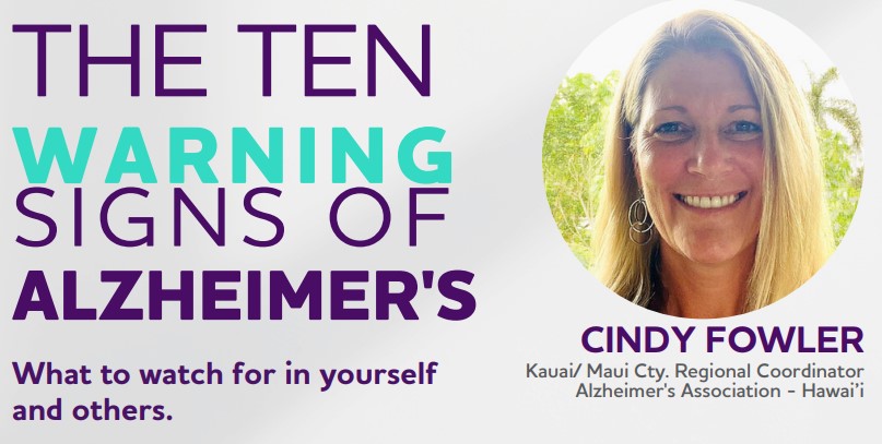 10 warning signs alzheimer's program with cindy fowler