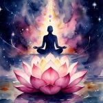 Celestial Buddha atop Lotus flower.