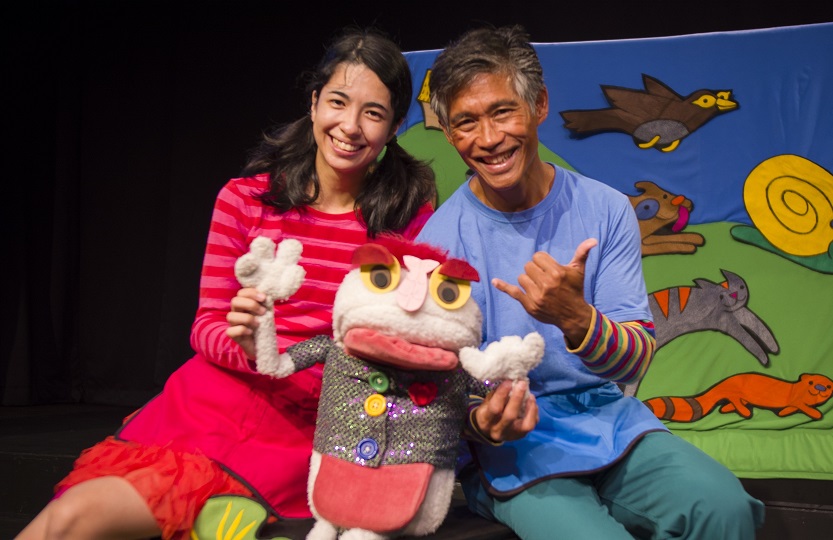 Honolulu Theatre for Youth actors Serena Durham and Junior Tesoro