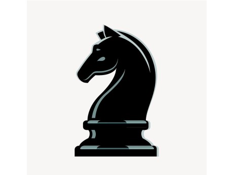 a depiction of the knight piece in chess