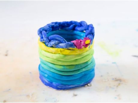 colorful coil pot