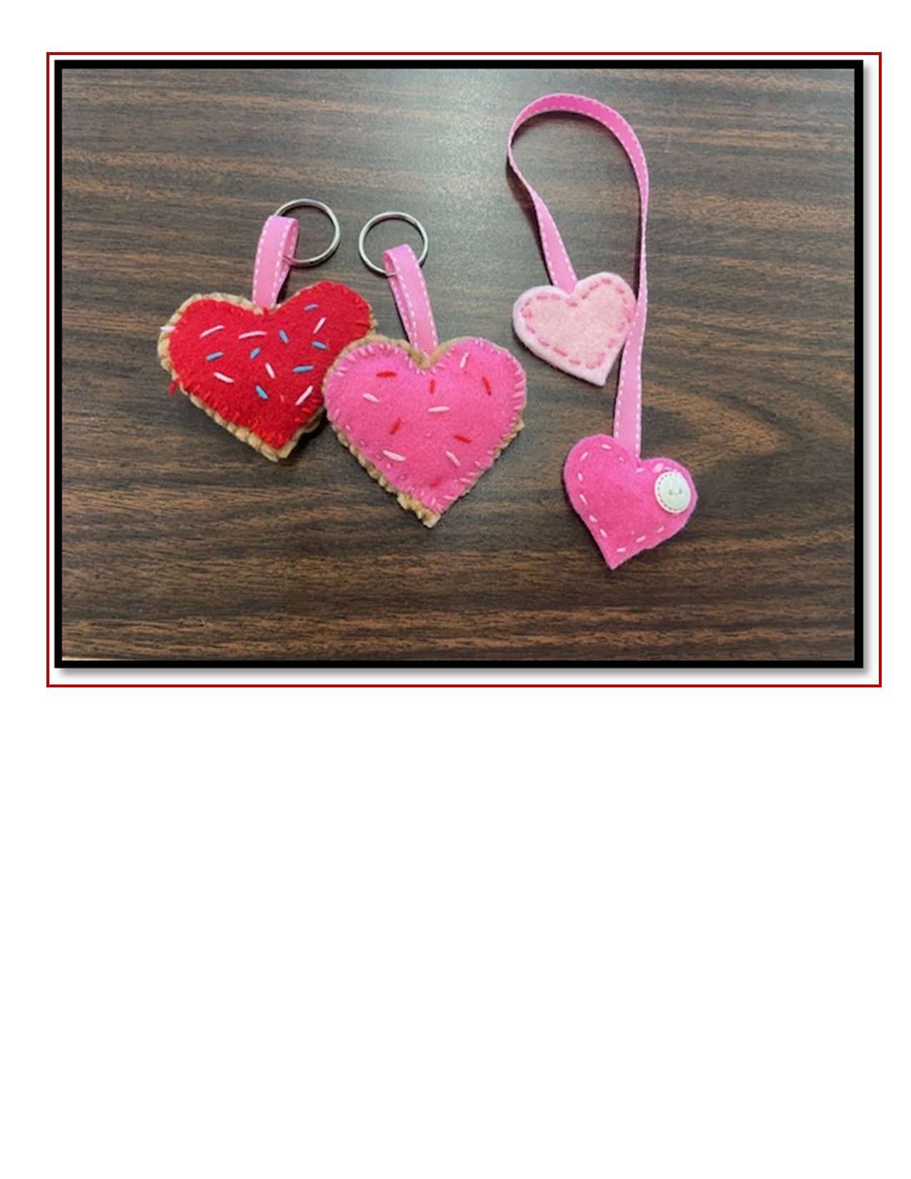 puffy key chain and bookmarks
