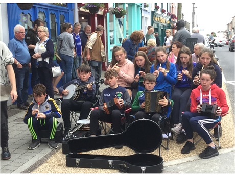 Photo of children playing Celtic music in Ireland.