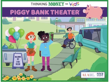 Image of three characters from the Piggy Bank Theater