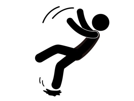 clipart of a person falling backwards