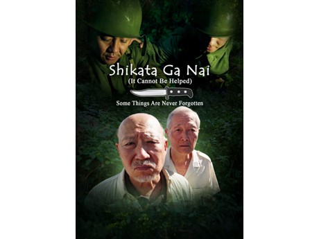 Film poster showing two young soldiers and two elderly veterans