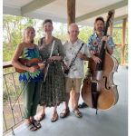 Photo of South Hawaii Symphony Quartet posing with musical instruments