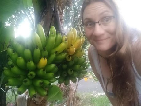 woman with bananas