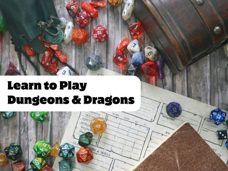Dungeons and Dragons dice and character sheet