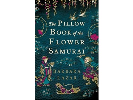 blue book cover image with Japanese cultural images