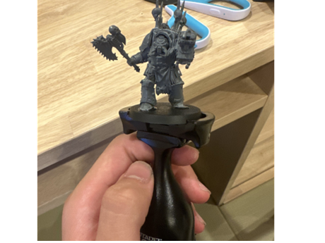 figure of chaos terminator unpainted from warhammer