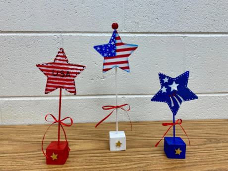 block patriotic stars and stripes
