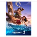 Moana and Maui on sailing canoe