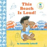 Book cover featuring an illustrated boy covering his ears while sitting on a beach.