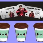 decorative cupsleeve and 3 coffee cups with sleeves