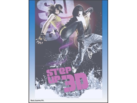 two dancers posed (step up 3D movie poster)