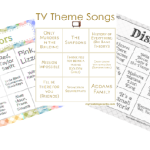 Sample Bingo Cards. Three themes: Colors, TV themes, Disney