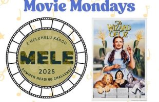 Wizard of Oz movie poster next to the Mele summer reading logo.