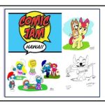 comic jam hawaii logo and assorted pictures by artist Rich Rodriguez