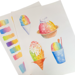 watercolor shave ice