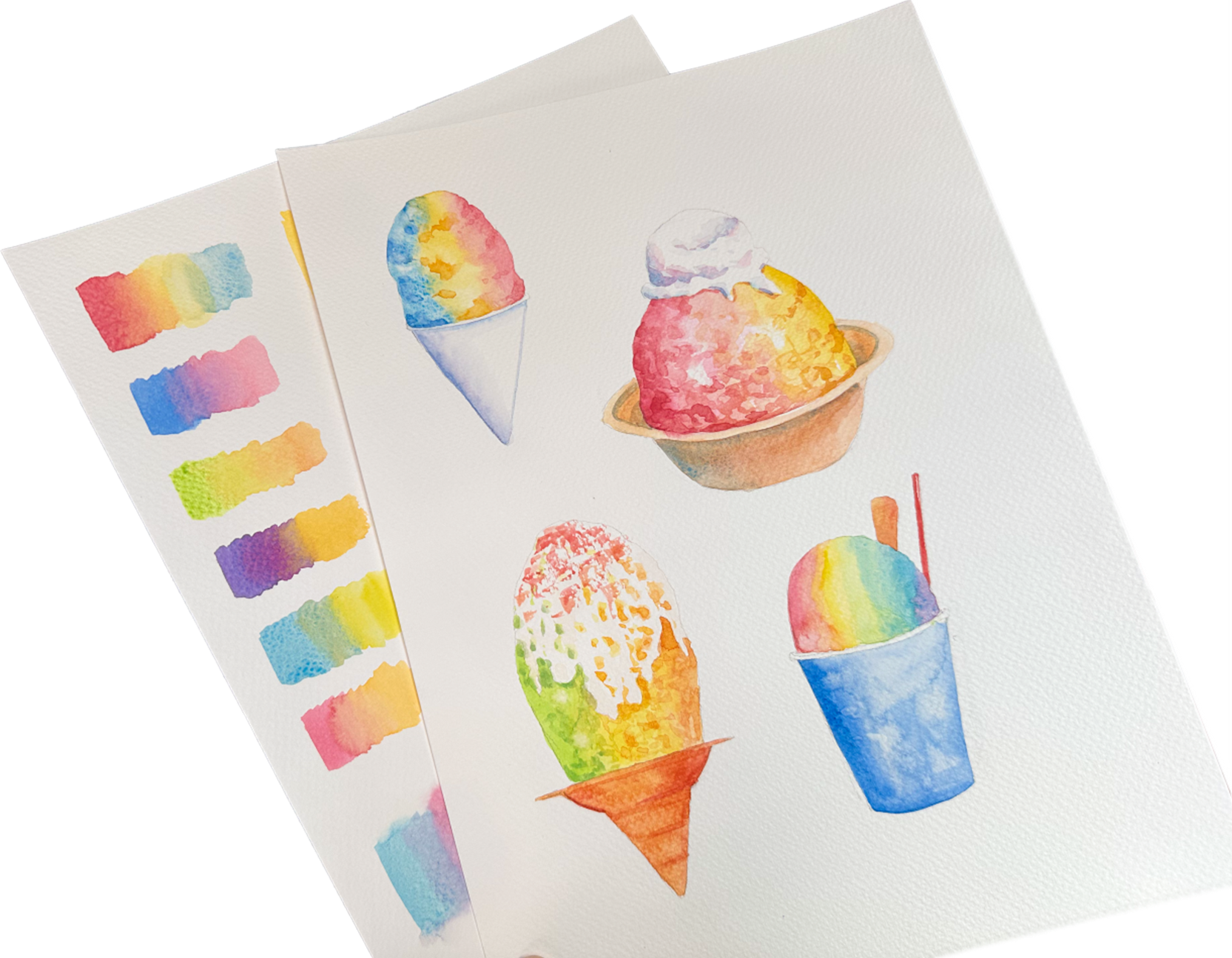 watercolor shave ice