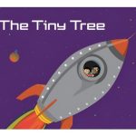 The Tiny Tree image of a rocket with a father and child inside.