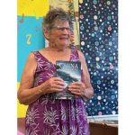Author Virginia Fortner with her latest novel