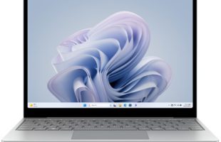 laptop with microsoft image