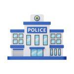 cartoon picture of a police station