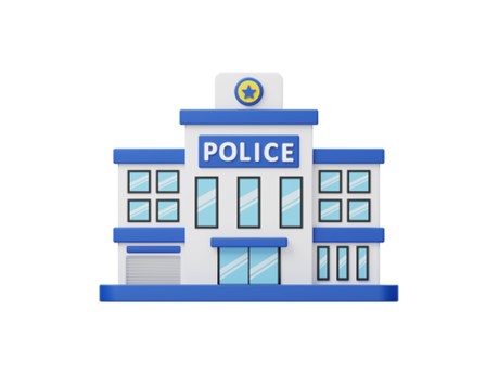 cartoon picture of a police station