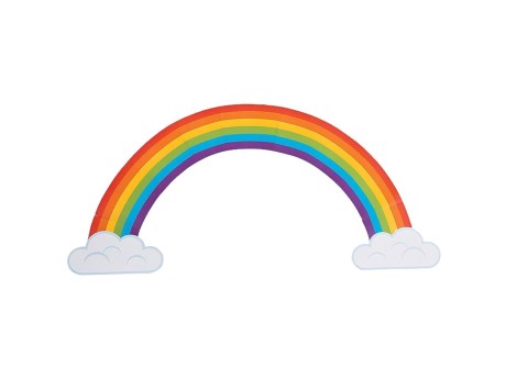 a digital drawing of a rainbow