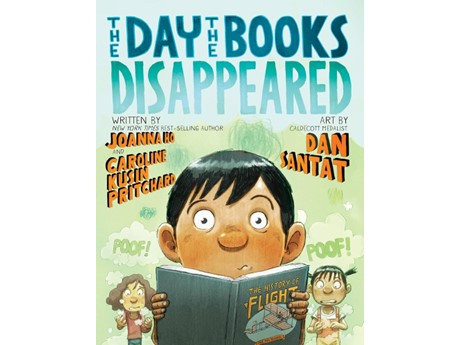 Book cover featuring startled children with empty hands.