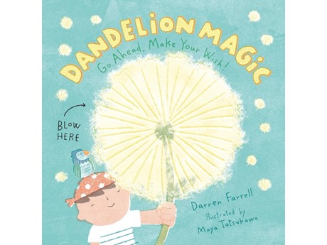 Book cover for Dandelion Magic featuring a little boy holding a large dandelion.