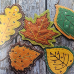 embroidered leaves project