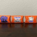3 orange treat pillow boxes