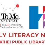 rtmi international and HSPLS logos, and the text "family literacy night kihei public library"