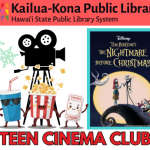 Teen Cinema Club logo featuring The Nightmare Before Christmas movie poster