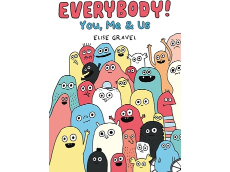 Illustrated book cover featuring a variety of happy, colorful blobby characters