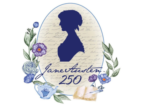 Jane Austen silhouette with floral detail