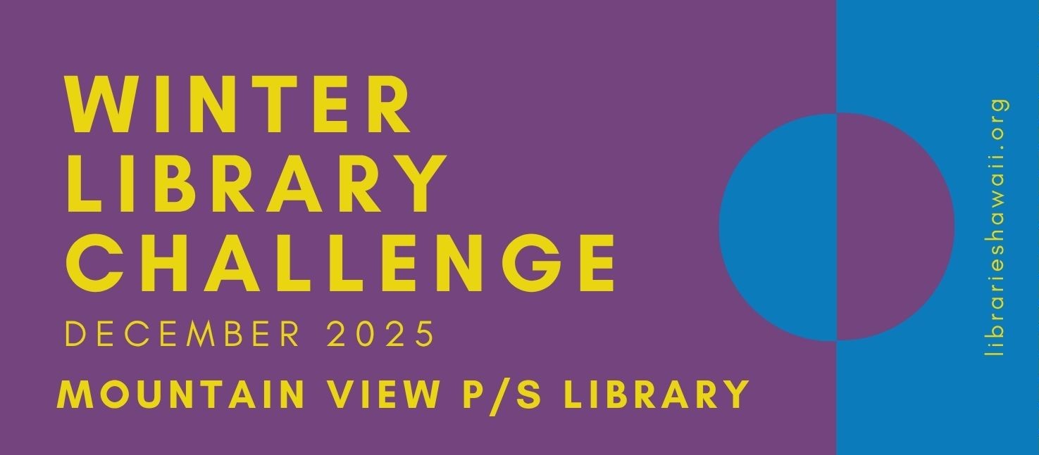 Purple and blue background with yellow lettering