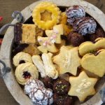 plate of assorted holiday cookies